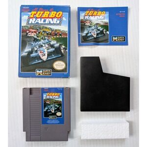 Al Unser Jr Turbo Racing NES Complete in Box Tested Working CIB Vintage Nintendo